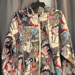 Artistic Graphic Zip-Up Hoodie